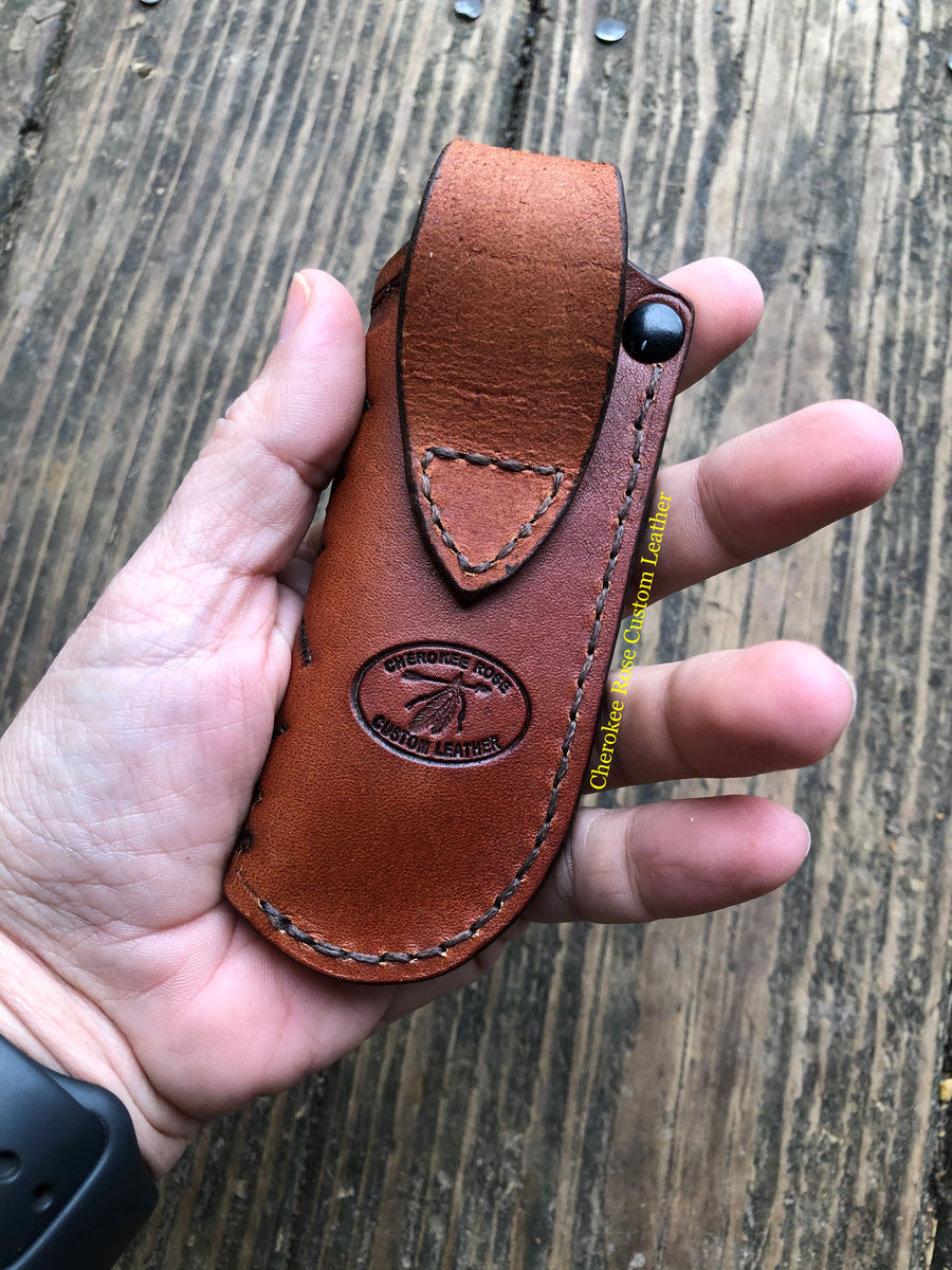 Western Rose Pocket Knife Sheath - Revivall Clothing