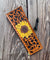 Leopard Spot and Sunflower Leather Show Stick Wrap