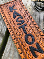 Custom Order Leather Show Stick Wrap
