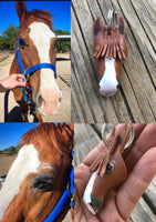 Custom Order~ Hand Painted 3D Horse Head Leather Keychain