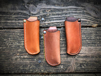 Custom Order- Vertical Style Leather Pocket Knife Sheath