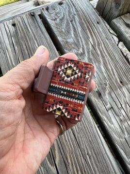 2 Inch Southwest Tribal Pattern with Mauve Hair Claw Clip