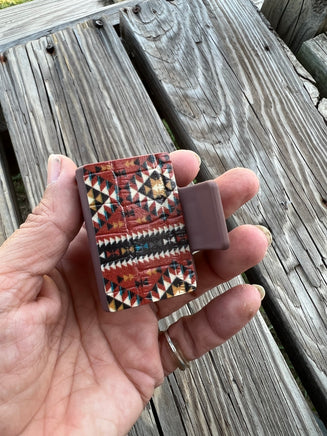 2 Inch Southwest Tribal Pattern with Mauve Hair Claw Clip