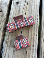 Southwest Tribal Pattern with Mauve Hair Claw Clip