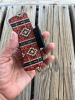 4 Inch Southwestern Tribal Design on Black Hair Claw Clip