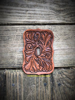 Tooled Leather Light Switch Covers