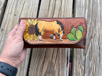 Buckskin Horse 3 Card Ladies Clutch Wallet