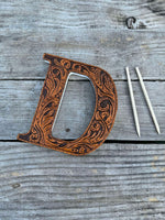 Custom Order~ Leather Wedding Initial Cake Topper