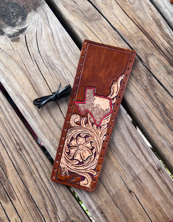 Western Floral and Texas Leather Show Stick Wrap