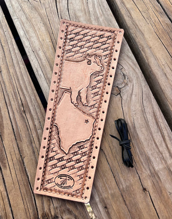 Texas and Show Heifer Natural Leather Show Stick Wrap