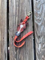 Hand Painted Dark Chestnut Horse Face Key Chain