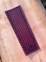 Quilted Bordeaux Custom Leather Show Stick Wrap