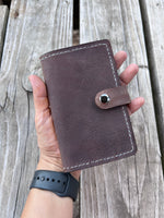 Medium Brown Oil Tanned Spiral Top Notebook Holder