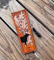 Oak Leaves and Show Heifer Leather Show Stick Wrap
