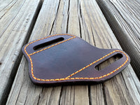 Leather Pocket Knife Sheath Plain Design