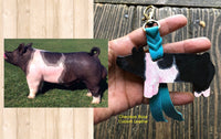 Custom Order Livestock Show Pig Key Chain
