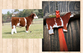 Custom Order Livestock Show Steer Key Chain