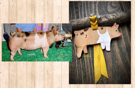 Custom Order Livestock Show Hog Key Chain