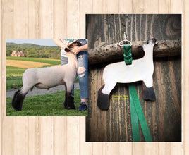 Custom Order Livestock Show Lamb Key Chain