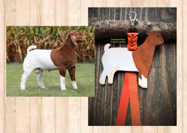 Custom Order Livestock Show Goat Key Chain