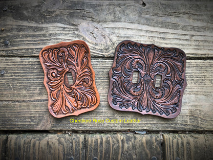 Tooled Leather Light Switch Covers