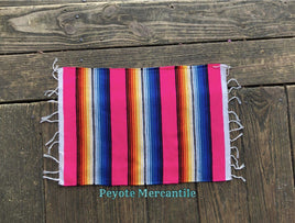 Hot Pink Serape Place Mat, 13x19 - Peyote Rose