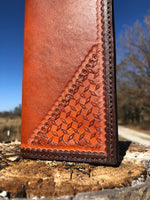 Custom Order~ Minimal Stamped or Initial Roper Style Long Wallet