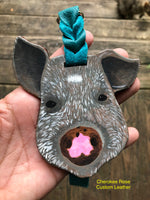 Custom Order Pudgy Pig Face Key Chain