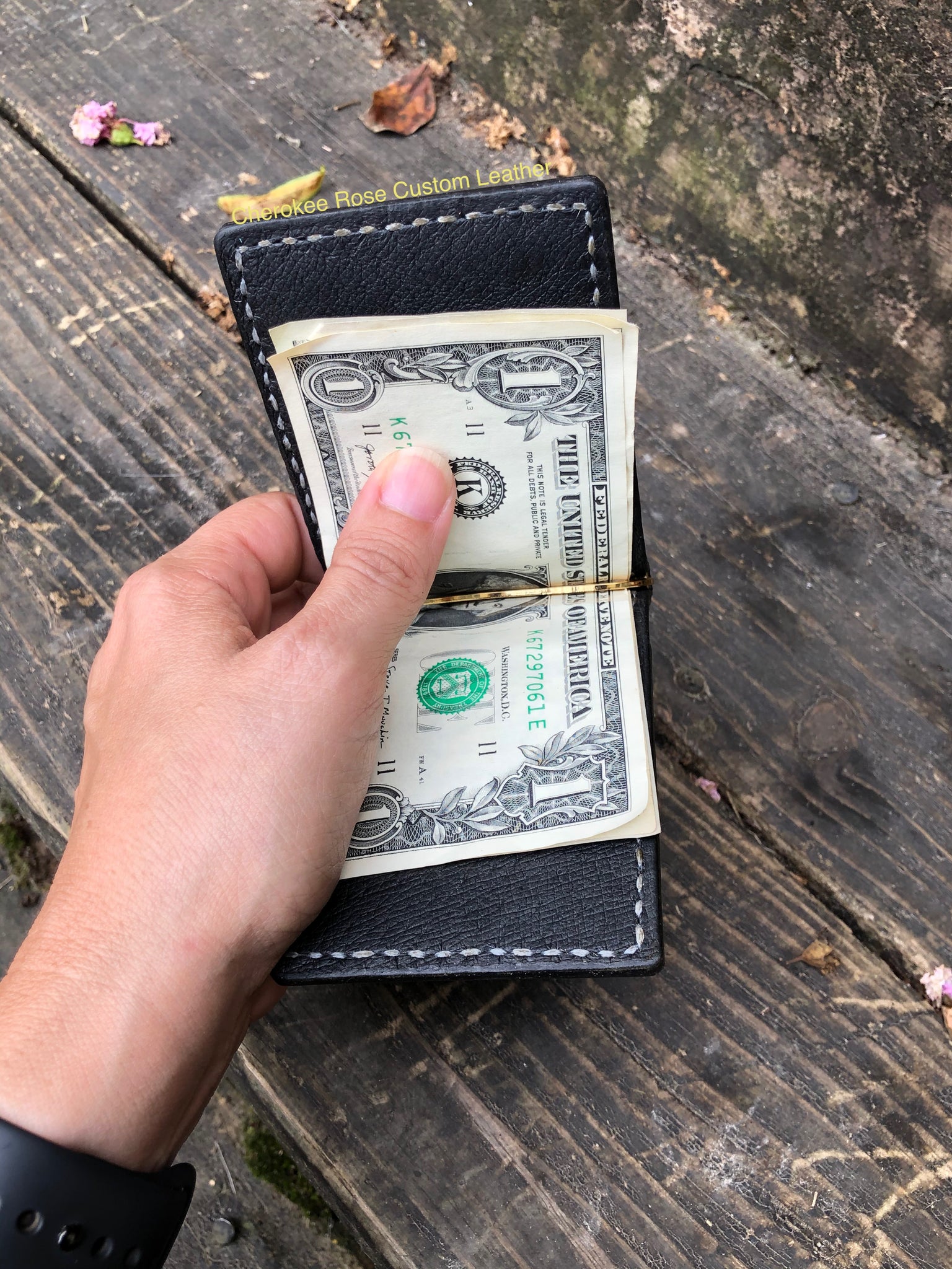 Money Clip Wallet, Personalized Leather Money Clip, Mens Money