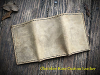 Custom Order ~ Oil Tanned Men's Trifold Leather Wallet