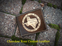 Custom Order~Carved Leather BiFold Mens Wallet