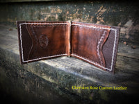 Custom Order ~ Leather Money Clip Wallet Style B