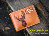 Custom Order~Carved Leather BiFold Mens Wallet