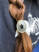 Antiqued Bronze Concho Hair Tie - Peyote Rose
