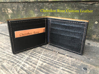 Custom Leather Bifold Wallet Interior
