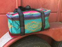 Light Blue Serape Southwest Weekender Bag