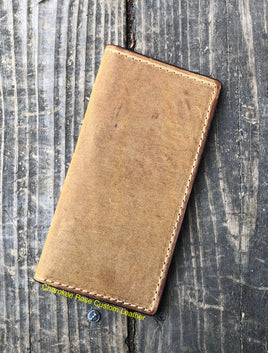 Custom Leather Oil Tanned Roper Style Long Wallet