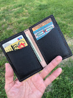 Duck Hunting Vertical Fold Leather Card Wallet
