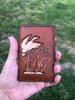 Duck Hunting Vertical Fold Leather Card Wallet