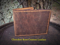 Custom Order~ Oil Tanned BiFold Mens Wallet