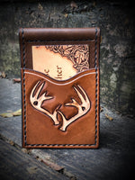Deer Hunter Leather Money Clip Wallet