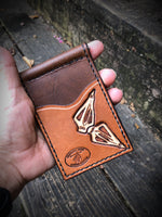 Deer Hunter Leather Money Clip Wallet
