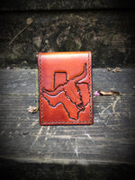 Custom Order ~ Leather Money Clip Wallet Style B