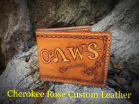 Custom Order~Carved Leather BiFold Mens Wallet