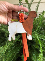 Hand Painted Boer Show Goat Key Chain
