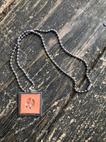 Deer Track Leather Pendant Necklace