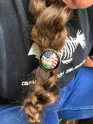 United We Stand Concho Hair Tie - Peyote Rose
