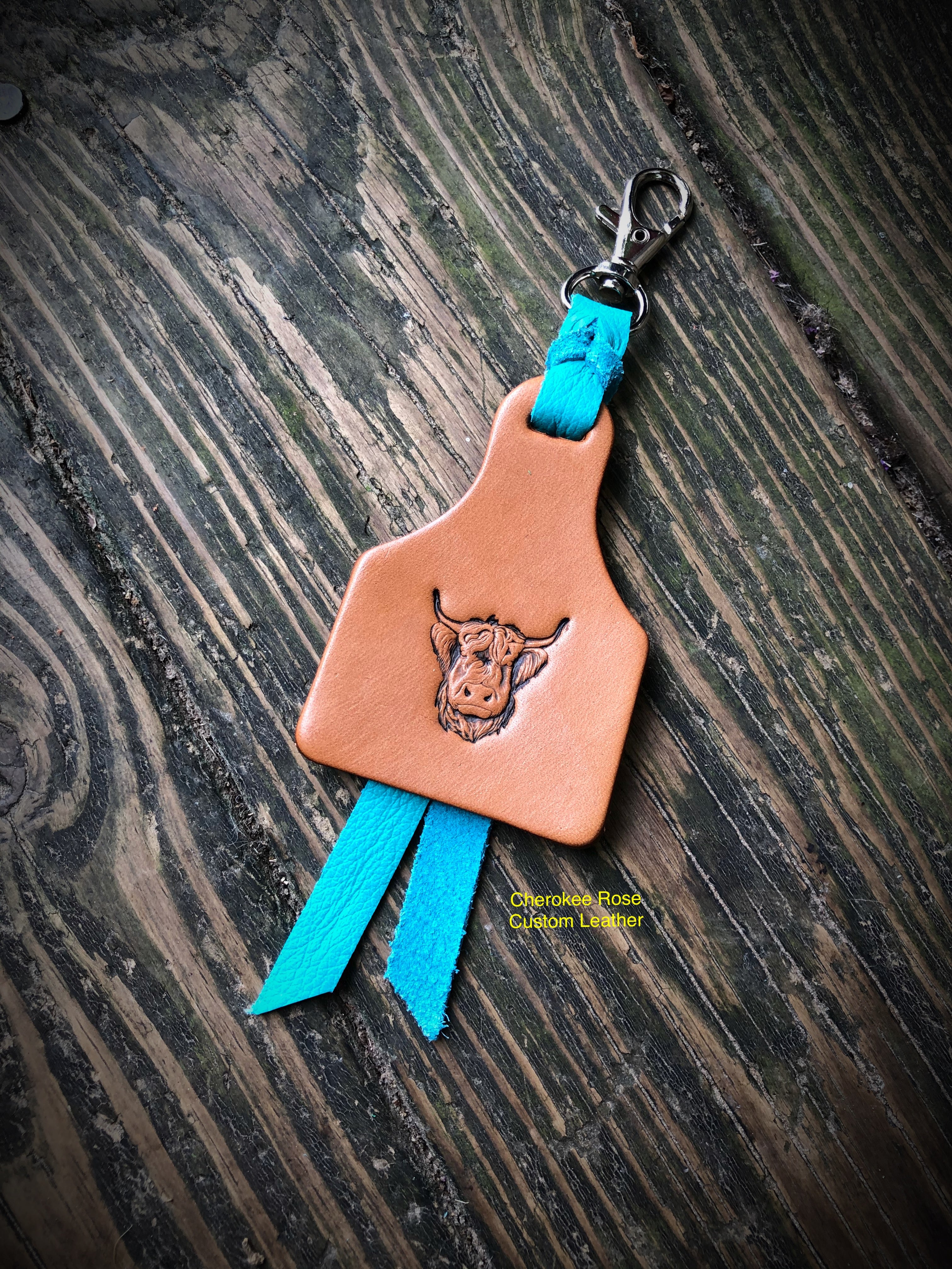 Handmade Cow Leather Bag Charms Bag Accessories Key Chains 
