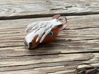 Hand painted Gypsy Vanner Horsehead Leather Keychain