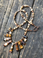 Handmade Picture Jasper and Agate Southwest Necklace
